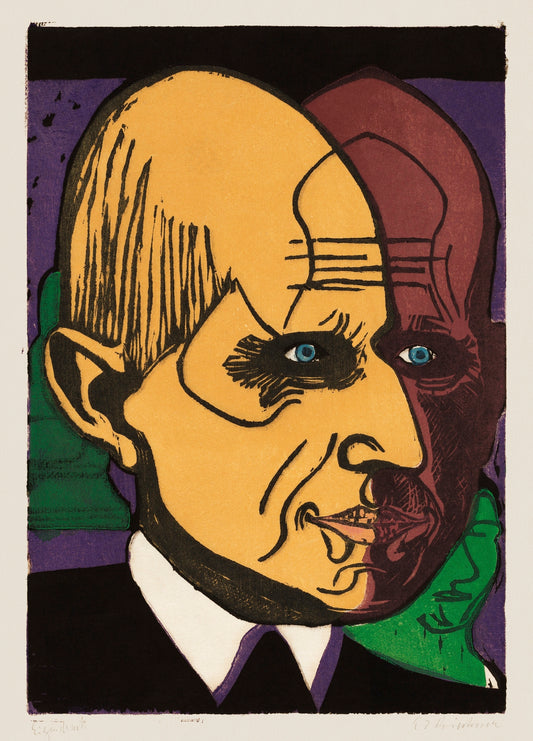 Head of Dr. Bauer by Ernst Ludwig Kirchner