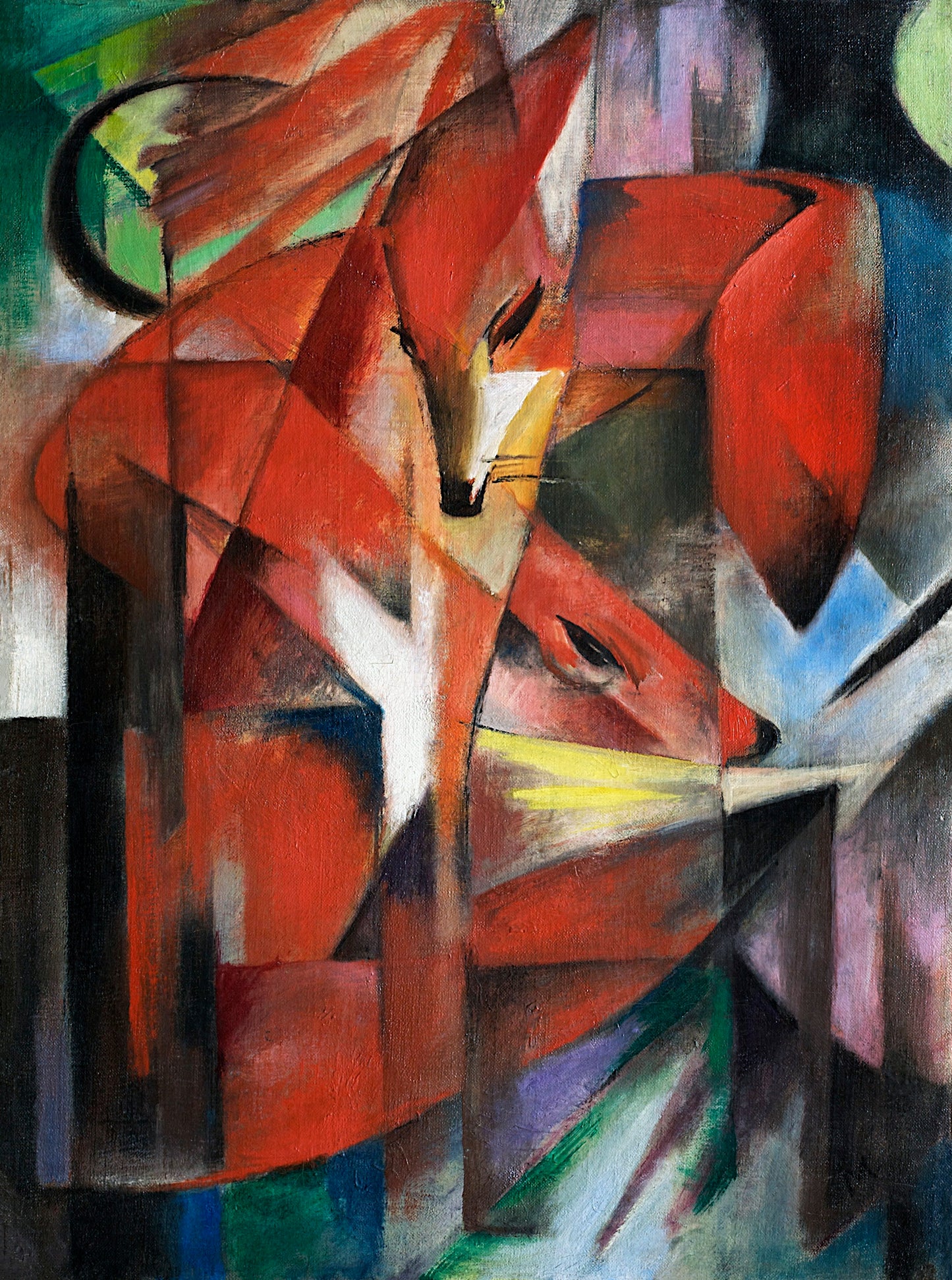 The Foxes by Franz Marc