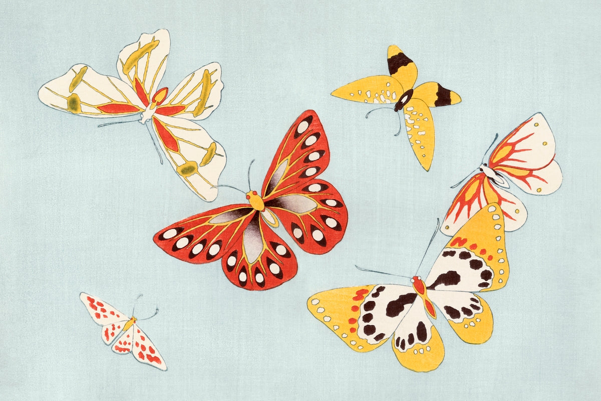 Japanese Butterflies by Kamisaka Sekka