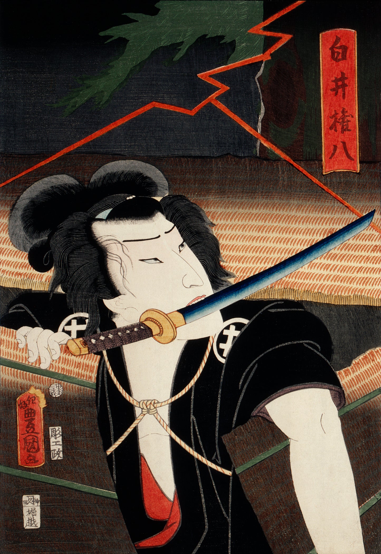 Actor with a Sword by Toyohara Kunichika