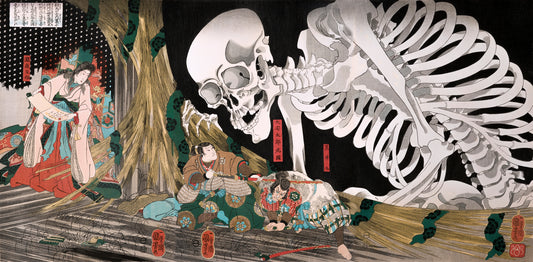 Mitsukuni Defying the Skeleton Specter by Utagawa Kuniyoshi