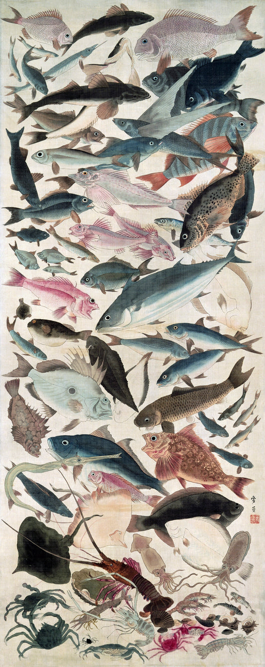 Eighty-Eight Fish by Utagawa Yoshikazu