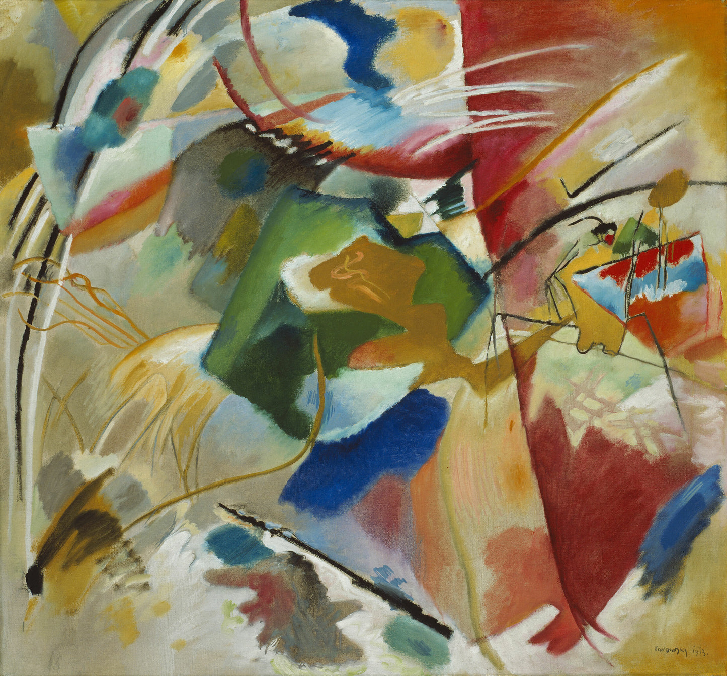 Painting with Green Center by Vasily Kandinsky